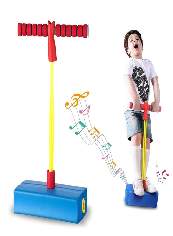 OLWICK Pogo Stick for Adults & Kids | Pogo Jumper for Kids with Balanced Design | Foam Pogo Jumper Workout Equipment for Indoor and Outdoor Use | Hopper Stick for Boys and Girls - Blue - Image 1